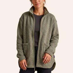 Patagonia Womens Better Sweater Oversized Fleece Coat Green Size Medium M